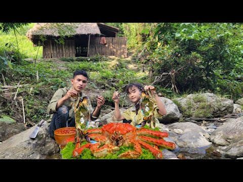 Bắt cua suối về tẩm bổ cho em gái, để sớm khỏi bệnh e đi học