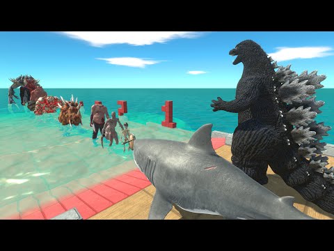 Infernals Challenge | Heisei Godzilla Vs Aquatics - Animal Revolt Battle Simulator