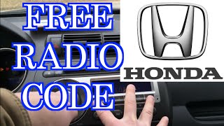 FREE HONDA RADIO CODE