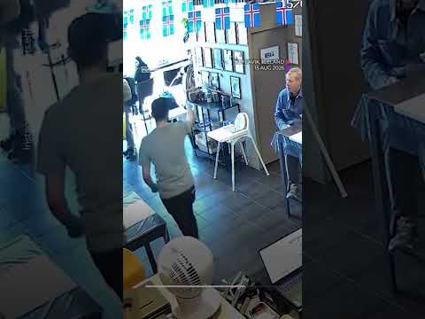 Israelis harass Palestinian-owned cafe in Iceland, tear down Palestine map | AJ #shorts