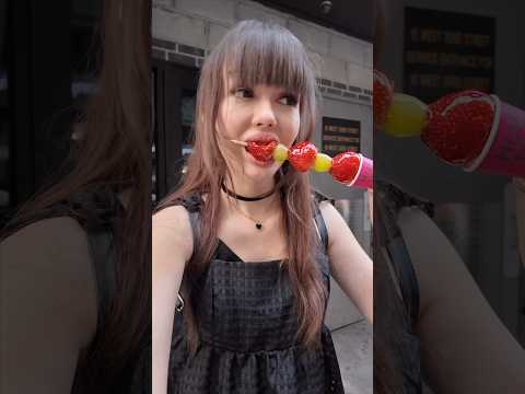 DAS ALLES essen VikiSarina in Koreatown 😳🍡🍩 1.Mal Tanghulu und Mochi Donuts #ViktoriaSarina