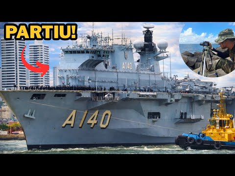 MISSÃO FINAL! PARTIDA DO NAVIO (A140) NAM ATLÂNTICO E FRAGATA (F41) DEFENSORA NO PORTO DO RECIFE.
