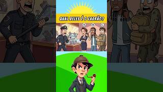 Quem é o ladrão? #quiz #quiztime #adivinhe #animação #charada #enigma