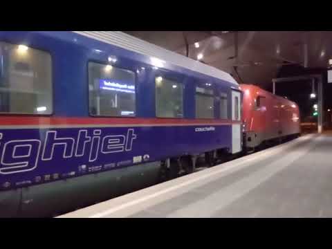 Abfahrt ÖBB Nightjet nach Roma Termini / Milano Centrale in Wien Hauptbahnhof