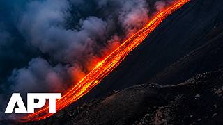 WATCH: Mount Etna Erupts in Eastern Sicily as Lava Flows Down the Mountain | APT