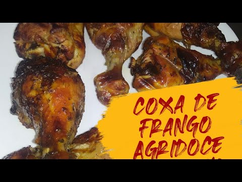 Coxa de Frango Agridoce na Brasa - Receitas do Pedrão