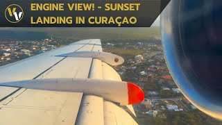 Jetair Caribbean Fokker 70 beautiful sunset landing in Curaçao - Hato Airport