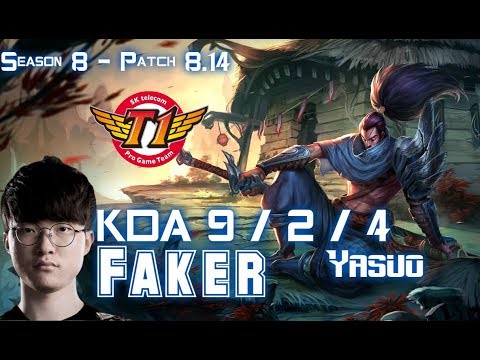 SKT T1 Faker YASUO vs JAYCE Mid - Patch 8.14 KR Ranked