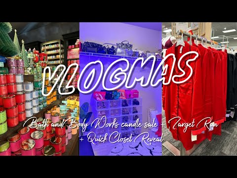 VLOGMAS: I missed the Bath & Body Works Candle sale! + Target Run + Quick Closet Reveal