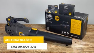 Akumulátorový fukar na listí TEXAS LBX2000 (20V) s baterií a rychlonabíječkou
