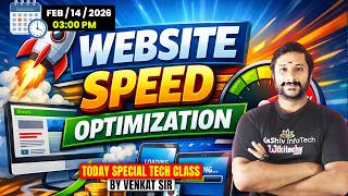 Website Speed Optimization 2026 | website tutorial | Kaashiv Infotech Live Class