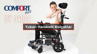 Comfort Plus DY01102 Portatif Lityum Pilli (Akülü) Tekerlekli Sandalye Baş Destekli, Sırt Yatar