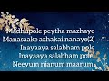 madhupole peytha mazhaye | dear comrade |song karokke lyrics