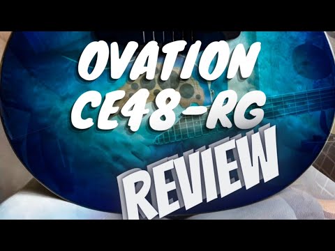 Ovation CE48P-RG Celebrity Collection Elite Exotic Super Shallow 6-String Acoustic-Electric Guitar image 12