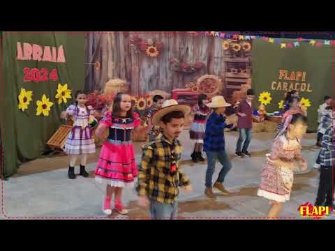 Turminha do 3º Ano da Tia Gabi na Festa Junina 2024 do Flapi e Caracol