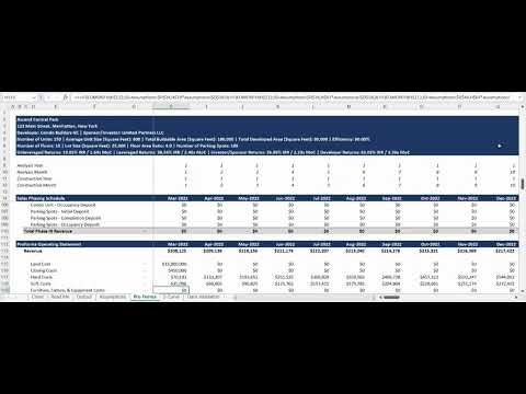 Condo Development & Sales Model with 3 Tier Phasing, Waterfall, & S-Curve - Pro Forma Models