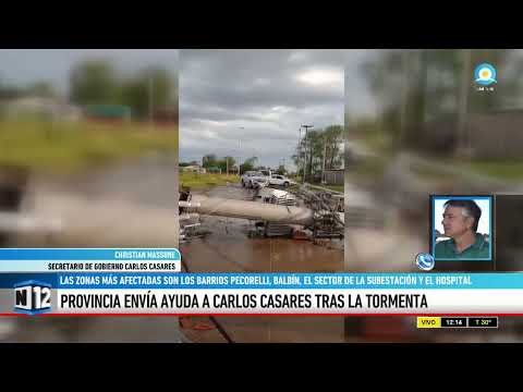 NA INTENSA TORMENTA DE VIENTO AZOTÓ CARLOS CASARES