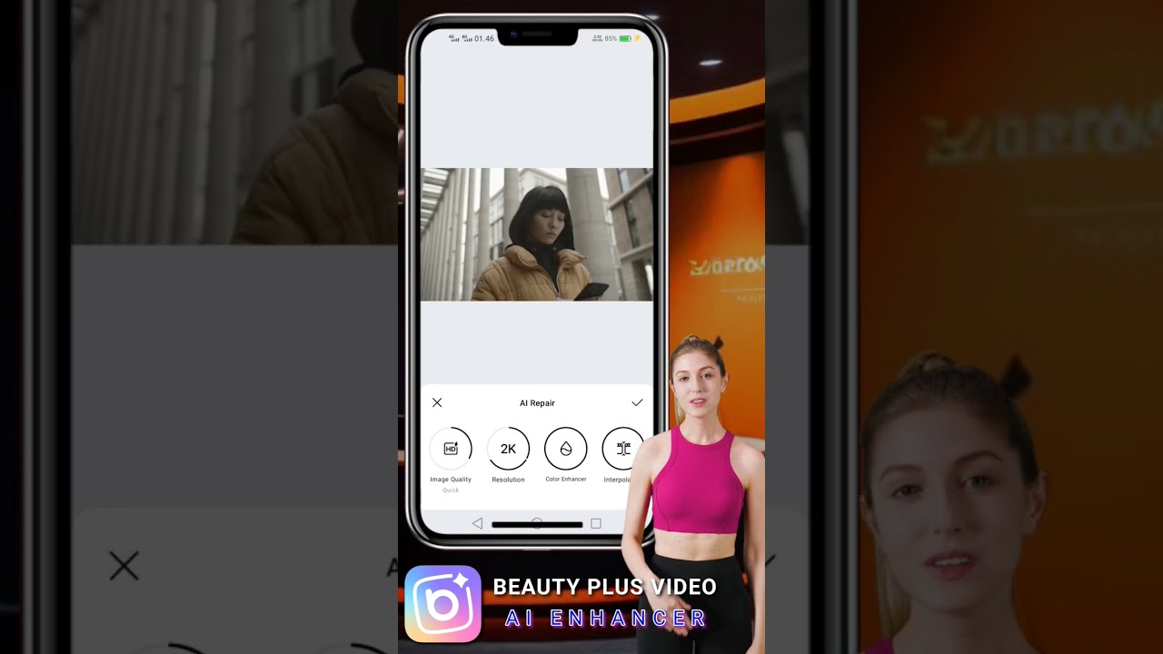 TUTORIAL BEAUTY PLUS VIDEO AI EHANCER  #beautyplusvideo #ai #aivideoeditor  #tutorial