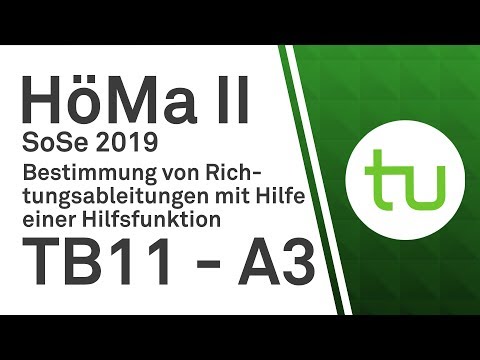 Bestimmung von Richtungsableitungen (Wege 2 und 3)  – TU Dortmund, Höhere Mathematik II (BCI/BW/MLW)