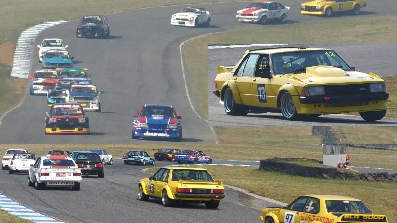 Muscle Car Cup Race 2 Baskerville Historics 2025 NASCAR powered Group C Commodore XD Falcon Phase 5