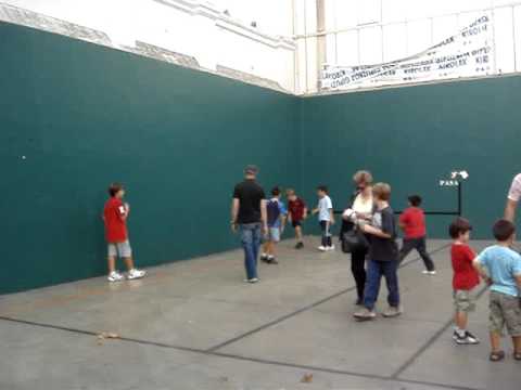 David and kids playing Basque Ball