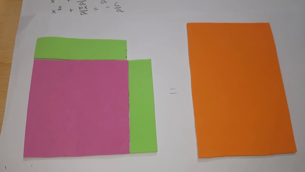 Demonstração da fórmula de bhaskara por geometria