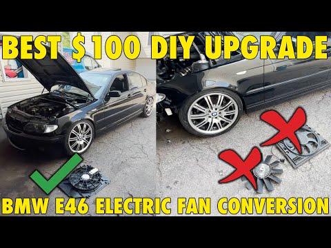 BMW E46 Electric Fan Conversion | BEST $100 DIY COOLING MOD
