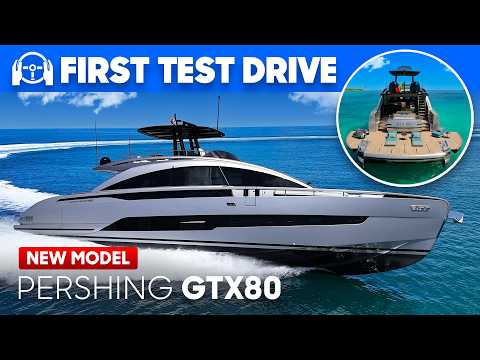 🚀 Tested: NEW Pershing GTX80 with fold-down balconies - Test, Tour & Review