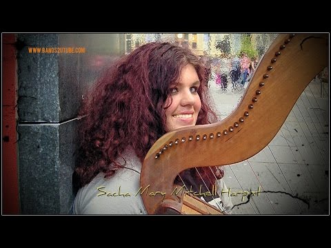 Sacha Mary Mitchell Glasgow's Best Busking Harpist Buchanan Street Glasgow