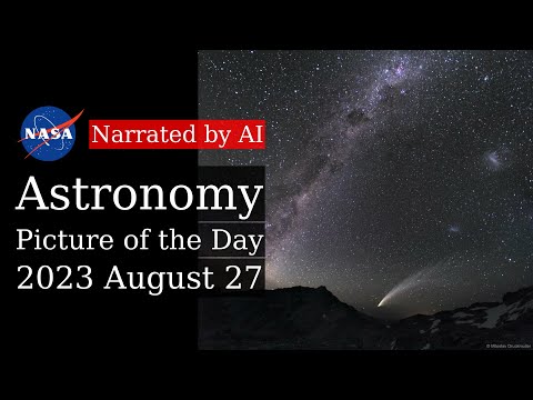 APOD: 2023-08-27 - Three Galaxies and a Comet (Narrated by Brian)