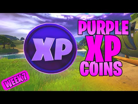 ALL 2 Purple XP COINS Locations  - Week 7 - Chapter 2 Season 4 - Fortnite