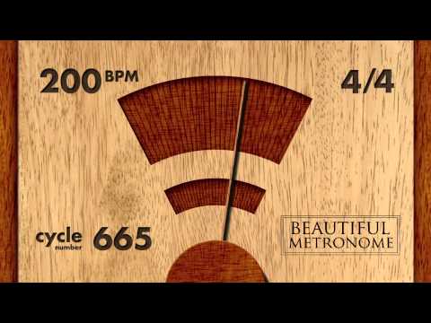200 BPM 4/4 Wood Metronome HD
