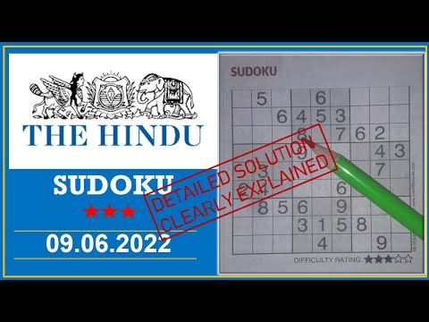 How to Solve 3 Star Hindu  Sudoku Jun 09 2022 -  Step By Step Solution