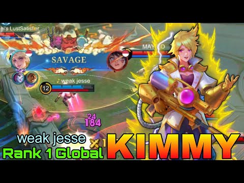 SAVAGE Kimmy Meltdown All Enemies - Top 1 Global Kimmy by weak jesse - Mobile Legends