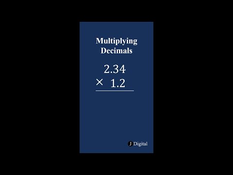 How to Multiply Decimal Numbers