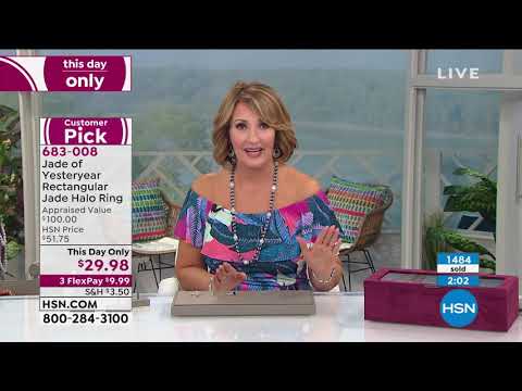 Jade of Yesteryear Sterling Silver Rectangular Jade Halo...