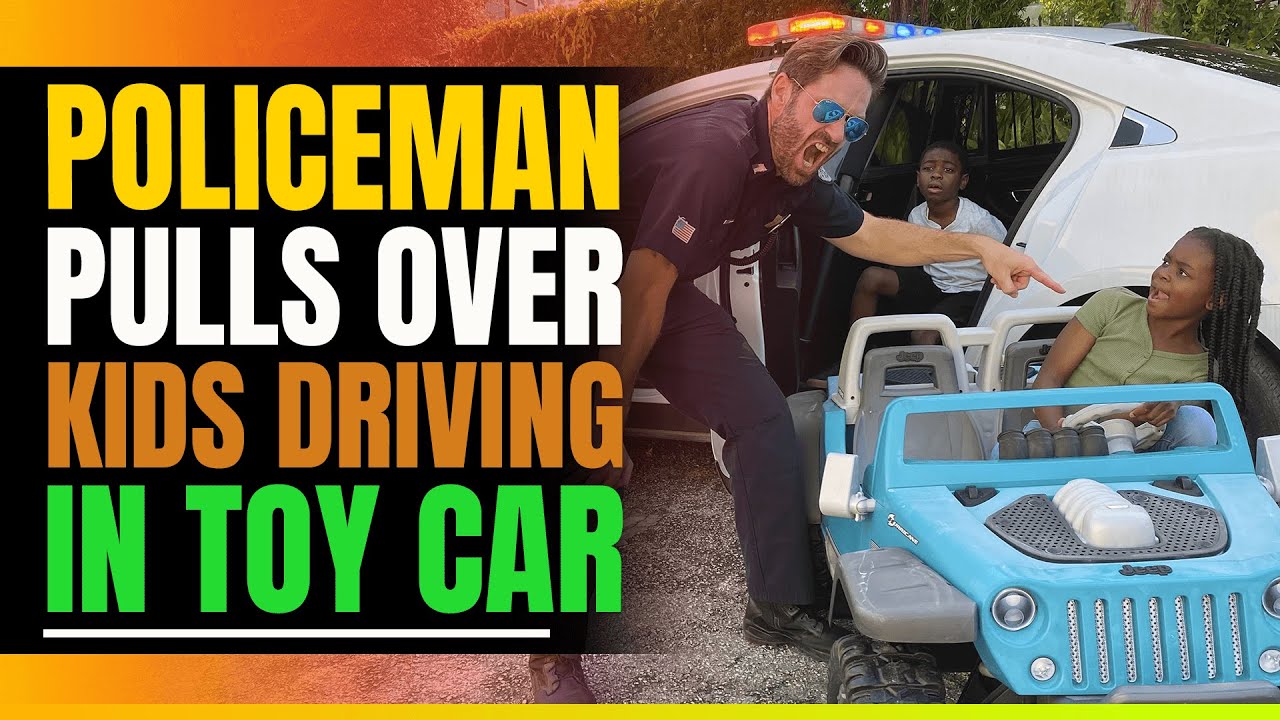 Policeman Pulls Over Kids Driving Toy Car. Then This Happens.