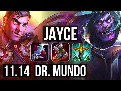 JAYCE vs DR. MUNDO (TOP) | 9 solo kills, Legendary, 1.4M mastery, 700+ games | NA Master | v11.14