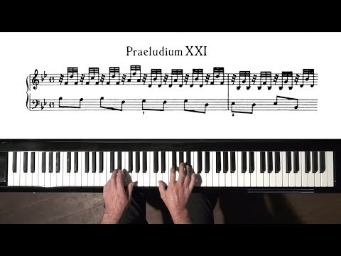 Bach Prelude and Fugue No.21 Well Tempered Clavier, Book 1 with Harmonic Pedal