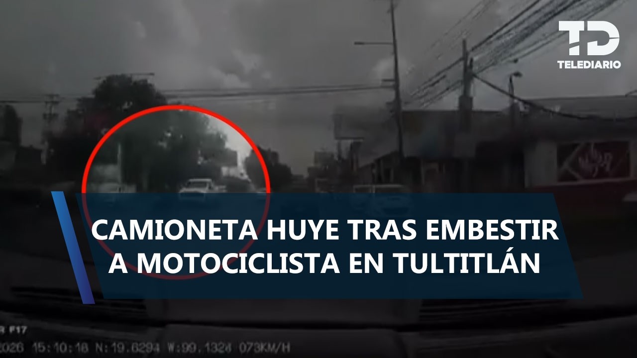 Camioneta embiste y arrastra 400 metro a motociclista en carril del Mexibús en Tultitlán