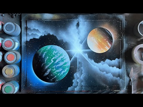 ASMR - Spray Paint Art - Cosmic Intersection