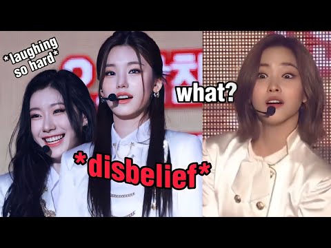 YEJI sulking because RYUJIN couldn’t recognize her hand *she punch her*