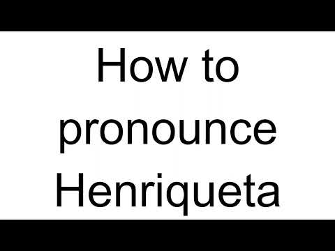 How to Pronounce Henriqueta (Portuguese)