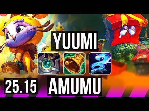 YUUMI & Sivir vs AMUMU & Lucian (SUP) | 2/3/33 | KR Master | 25.15