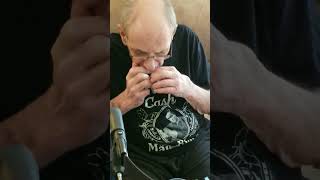 &quot;Oh Susannah&quot; daddy on Harmonica #music #fun #country