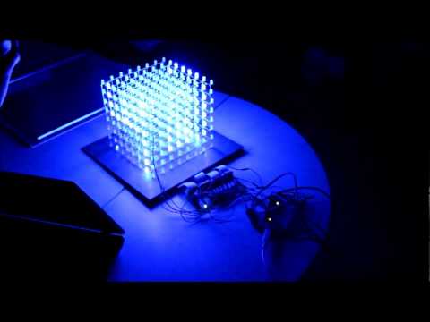 3D Pong on 8x8x8 LED Cube