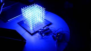 3D Pong on 8x8x8 LED Cube
