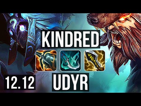 KINDRED vs UDYR (JNG) | 15/1/7, Rank 4 Kindred, Legendary | EUW Challenger | 12.12