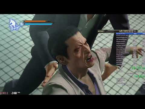 Yakuza 0 (PC) - Any% Speedrun 3:43:32.14 (w/o loads) (PB)