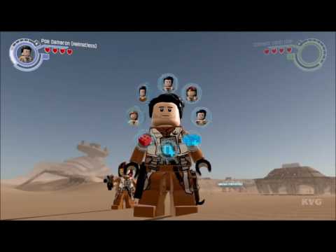 142  LEGO Star Wars  The Force Awakens   All Poe Dameron Characters   Free Roam Gameplay HD